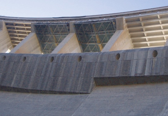 The Van der Kloof Dam spillway bridge. The Van der Kloof Dam spillway bridge.